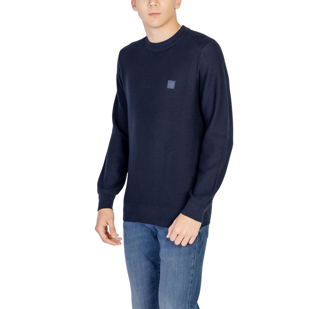 Hugo Boss Blue Cotton Sweatshirt