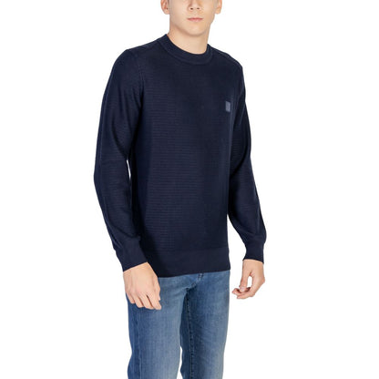 Hugo Boss Blue Cotton Sweatshirt