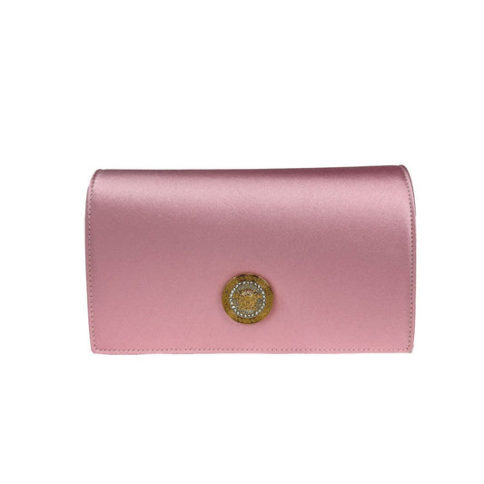Versace Medusa Crystal Satin Mini Chain Crossbody Bag Purse