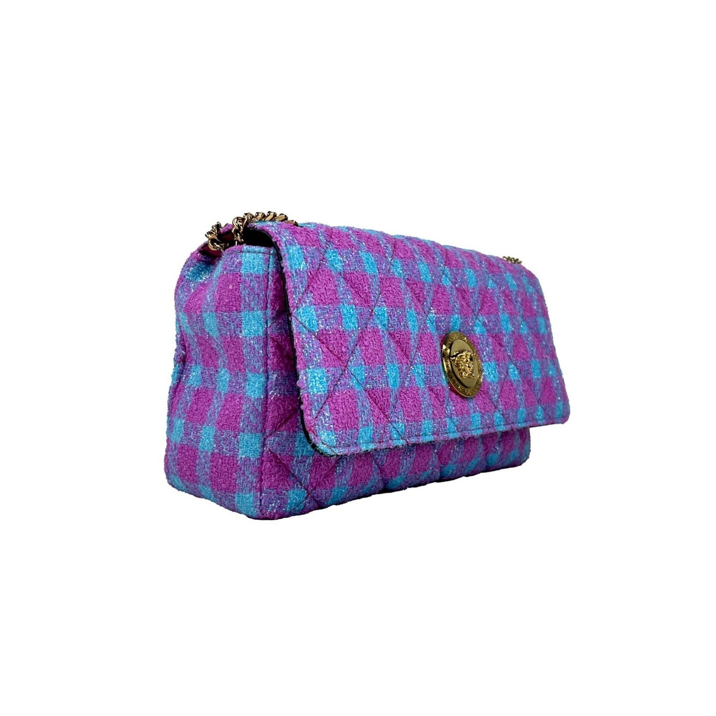 Versace Wool Lurex Medium Shoulder Crossbody Bag