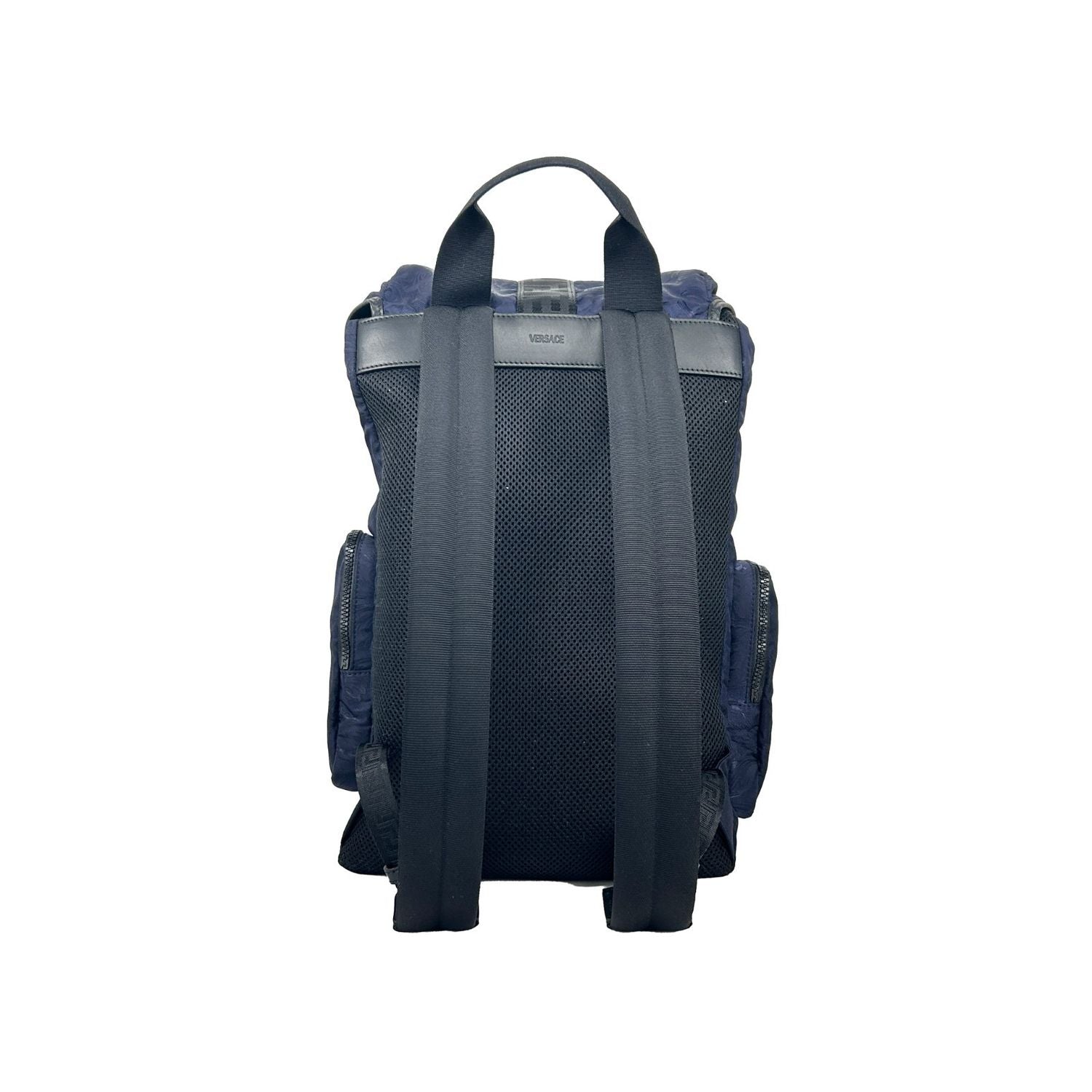 Versace Medusa Nylon Buckle Drawstring Backpack Bag
