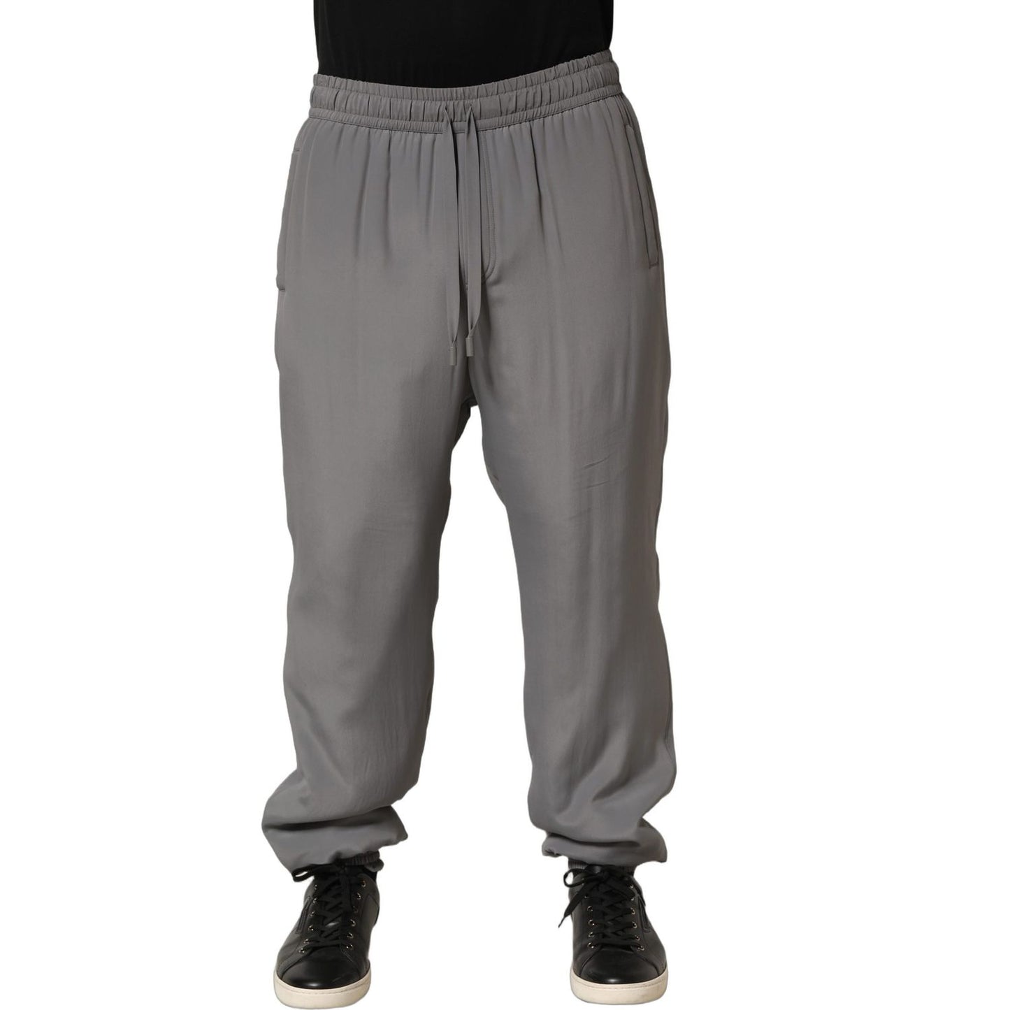 Dolce & Gabbana Gray Cotton Jogger Sweatpants Trouser Pants