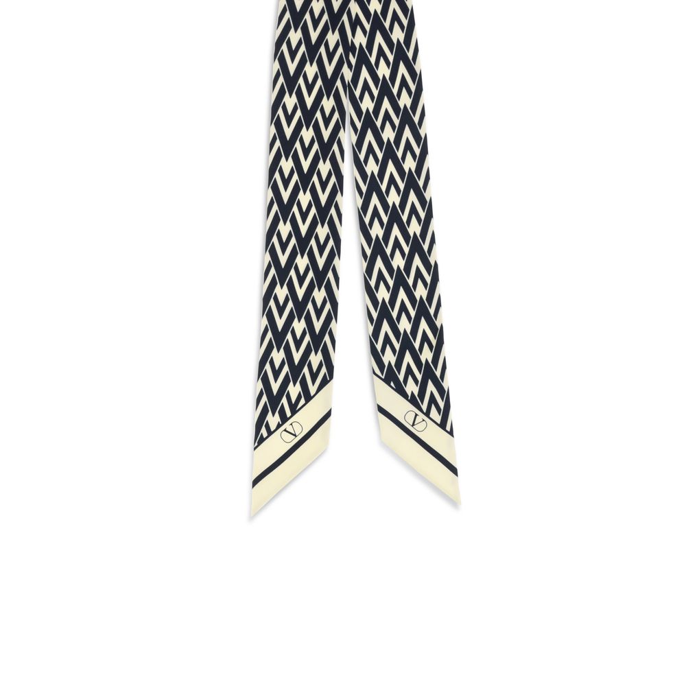 Valentino Garavani Blue Silk Scarf