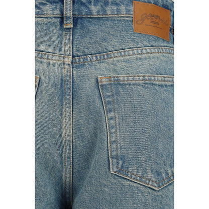 Ganni Blue Cotton Tapered Jeans