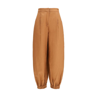 Fendi Brown Linen Casual Pants