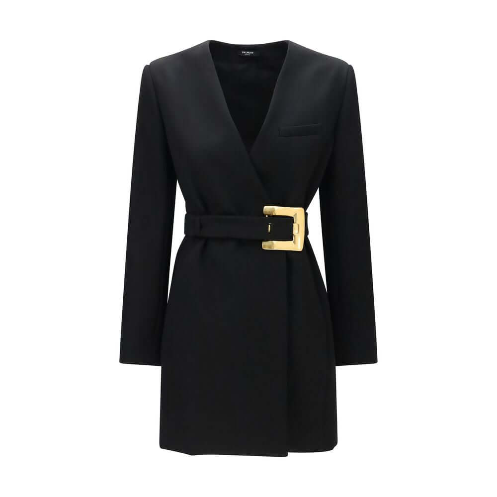 Balmain Black Wool Oves Aries Blazer