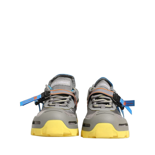 Dolce & Gabbana Gray Airmaster Panelled Low Top Men Sneakers Shoes