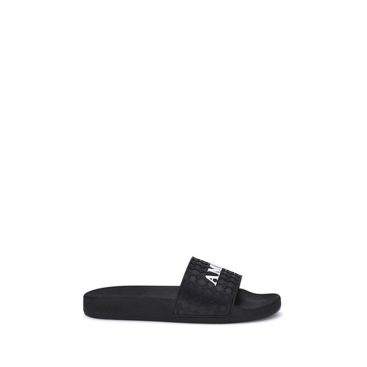 Amiri Black Rubber Flat Sandals