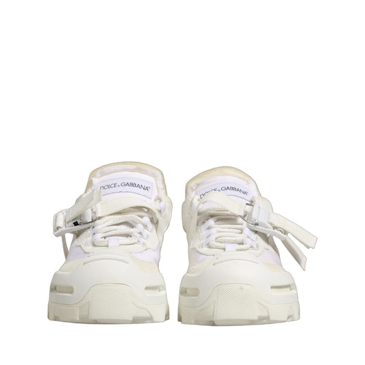 Dolce & Gabbana White Airmaster Panelled Low Top Men Sneakers Shoes