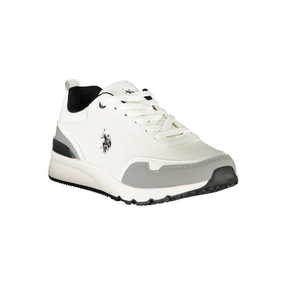 U.S. POLO ASSN. White Polyester Athletic Sneakers