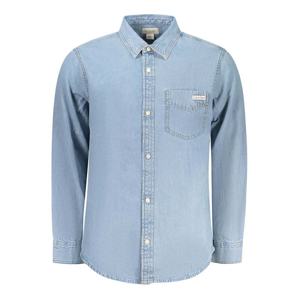 Calvin Klein Azzurro Cotton Men's Shirt