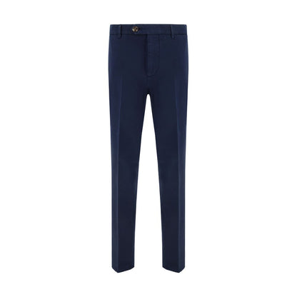 Brunello Cucinelli Blue Cotton Casual Pants