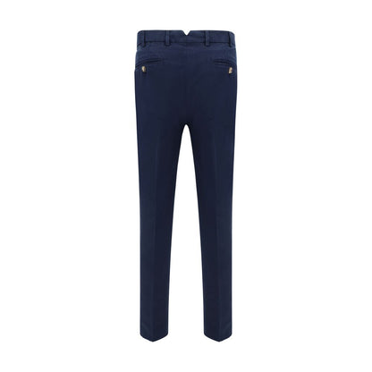 Brunello Cucinelli Blue Cotton Casual Pants