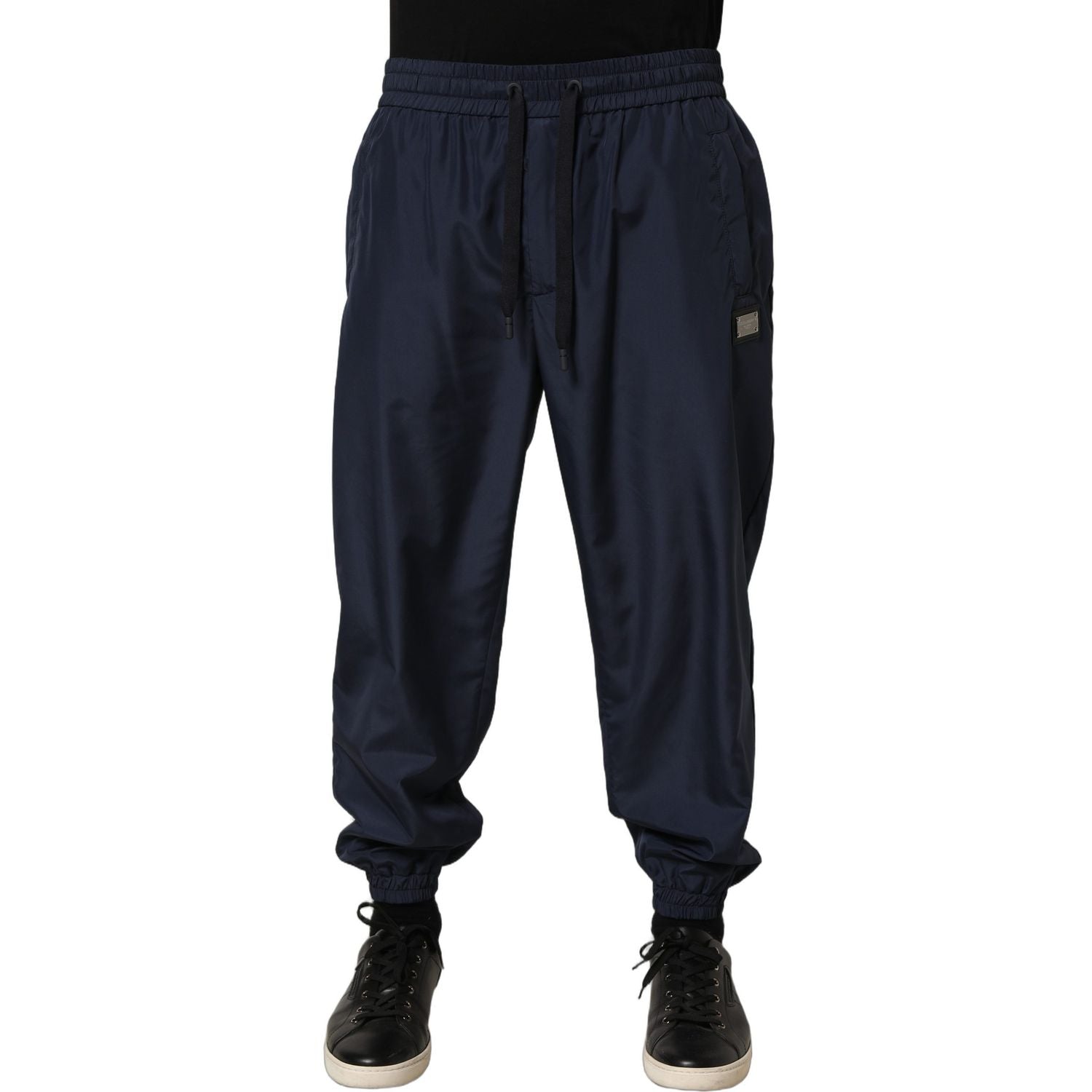Dolce & Gabbana Dark Blue Polyester Jogger Sweatpants Pants