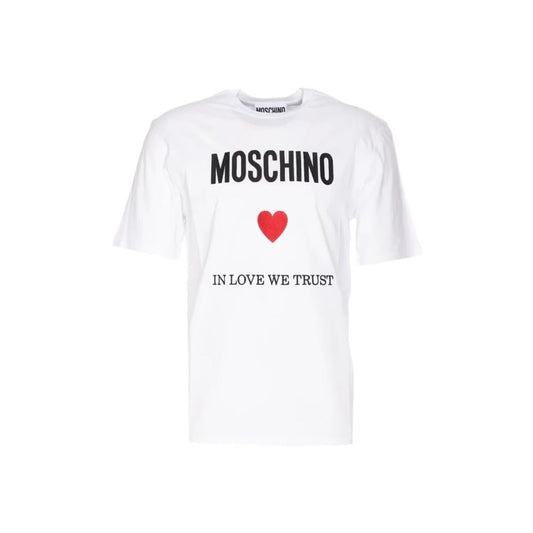 Moschino Couture White Cotton T-Shirt