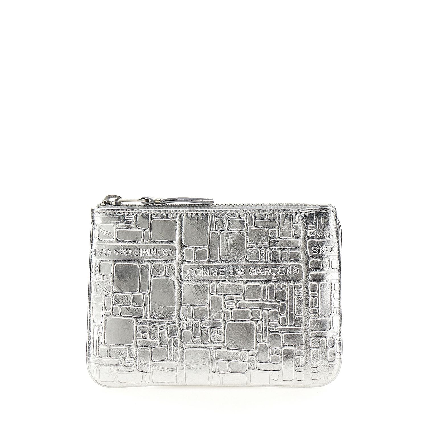 Comme Des Garçons Silver Calfskin Cardholder