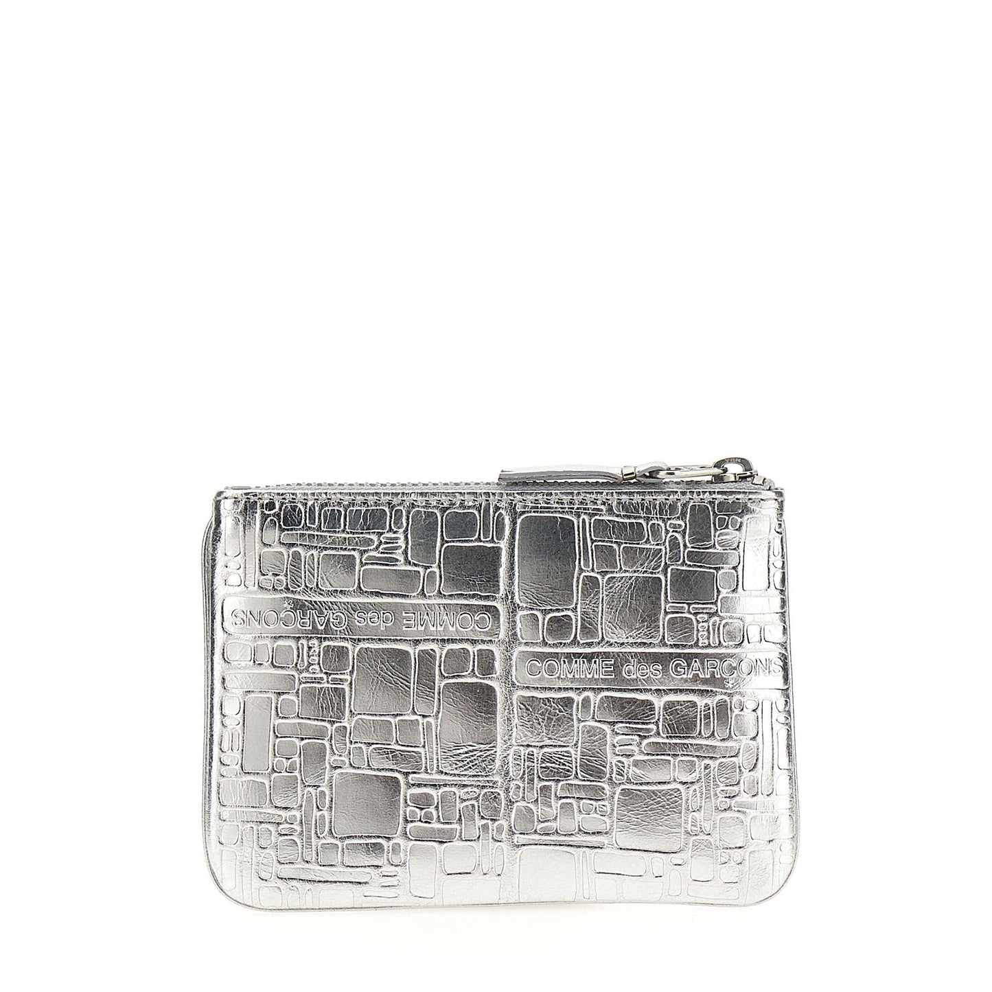 Comme Des Garçons Silver Calfskin Cardholder