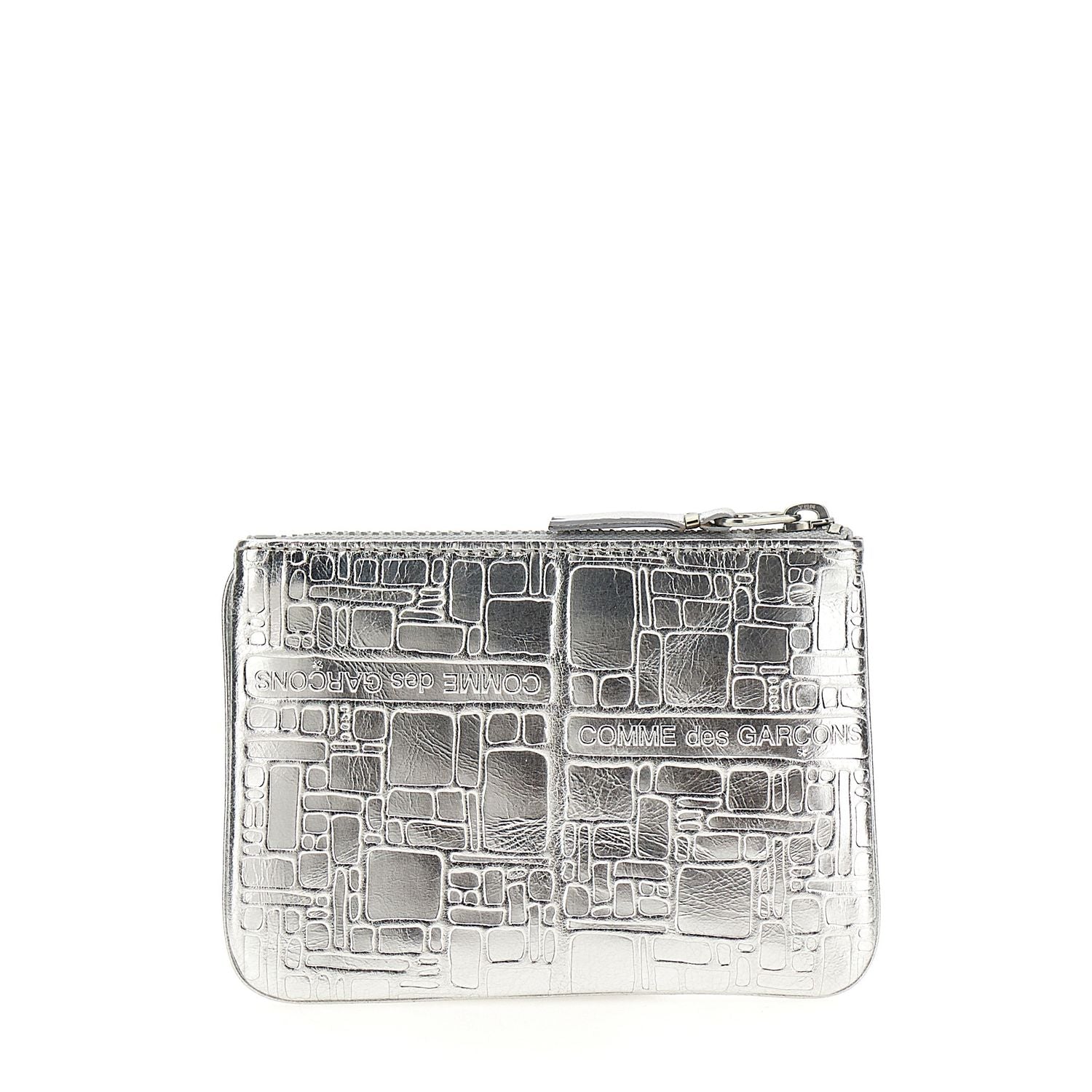 Comme Des Garçons Silver Calfskin Cardholder