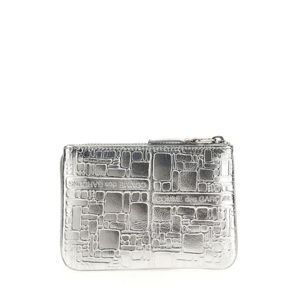 Comme Des Garçons Silver Calfskin Cardholder