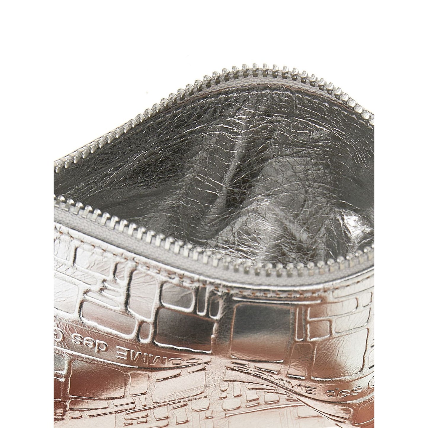 Comme Des Garçons Silver Calfskin Cardholder