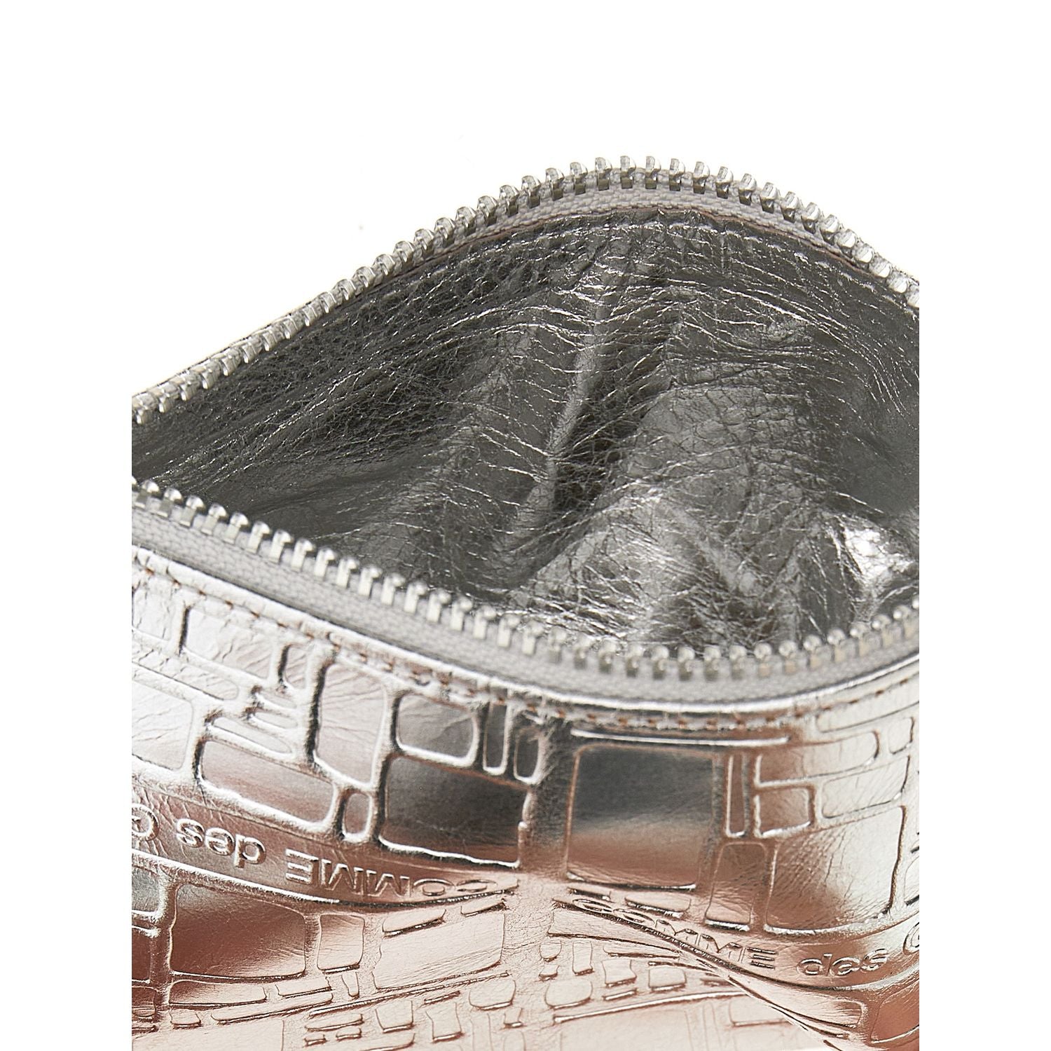 Comme Des Garçons Silver Calfskin Cardholder