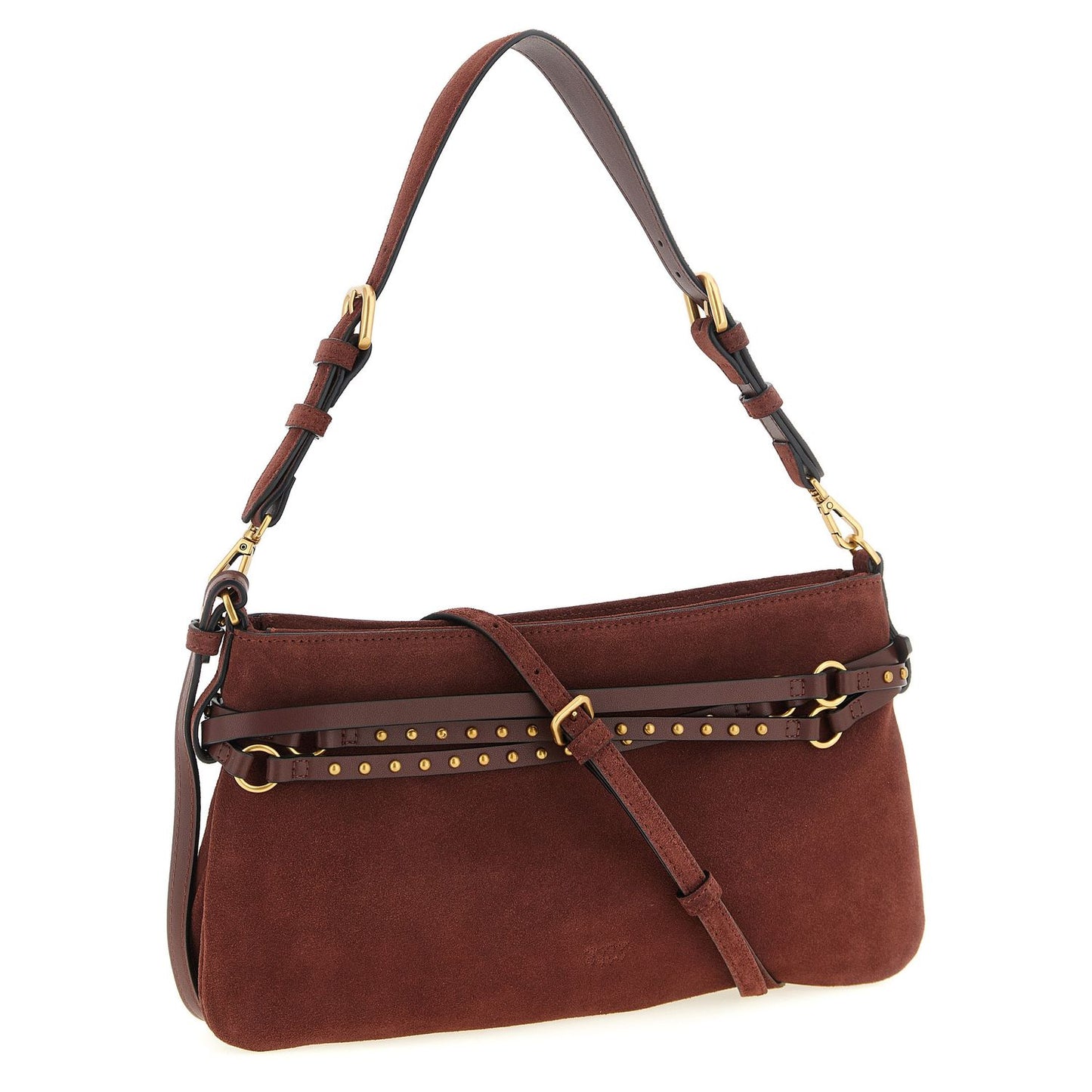 PINKO Bordeaux Cowhide Shoulder Bag