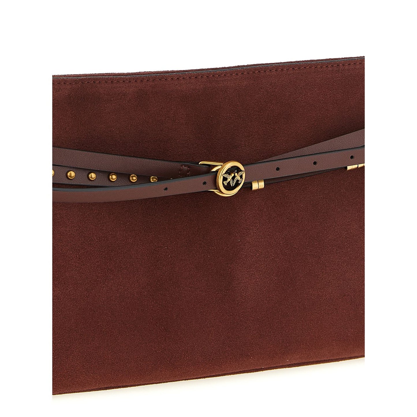 PINKO Bordeaux Cowhide Shoulder Bag