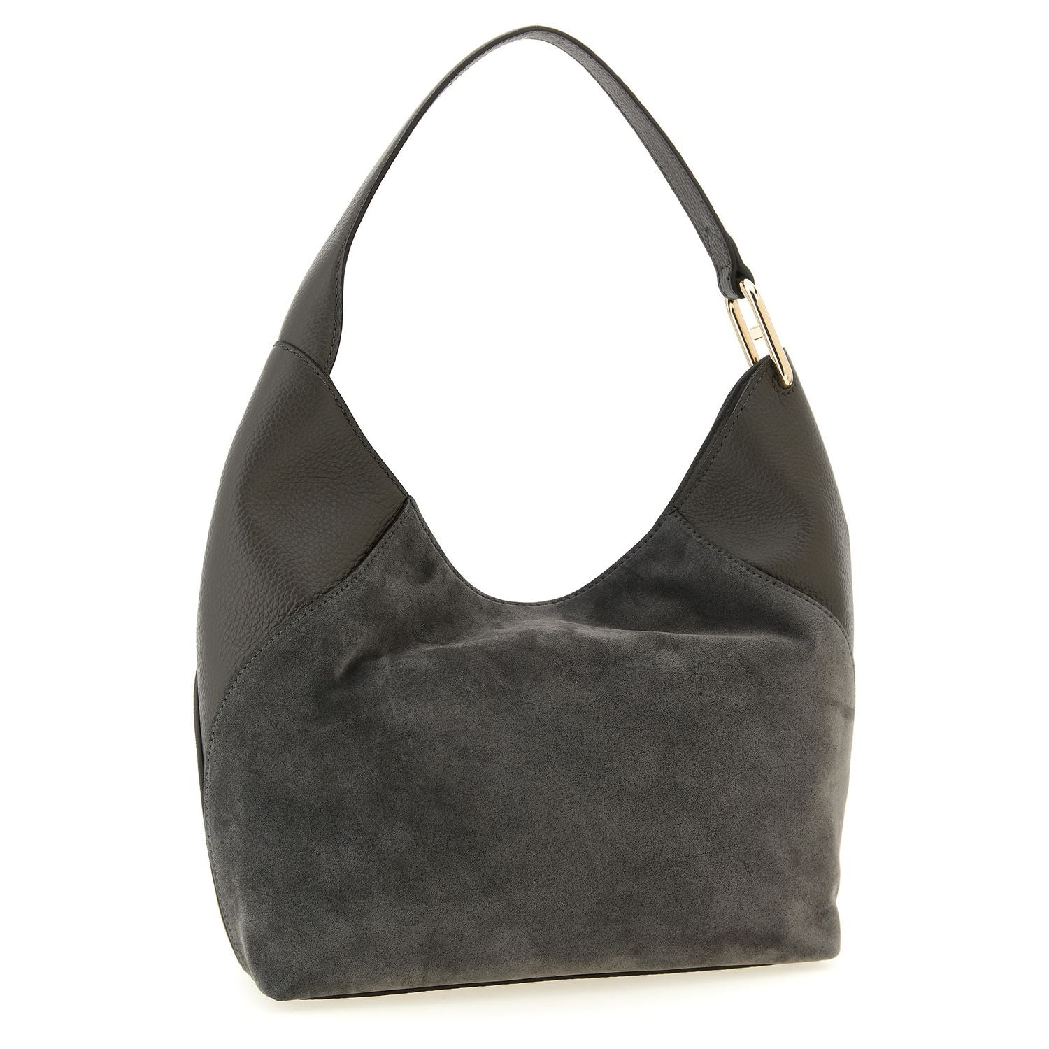 Furla Gray Calfskin Shoulder Bag