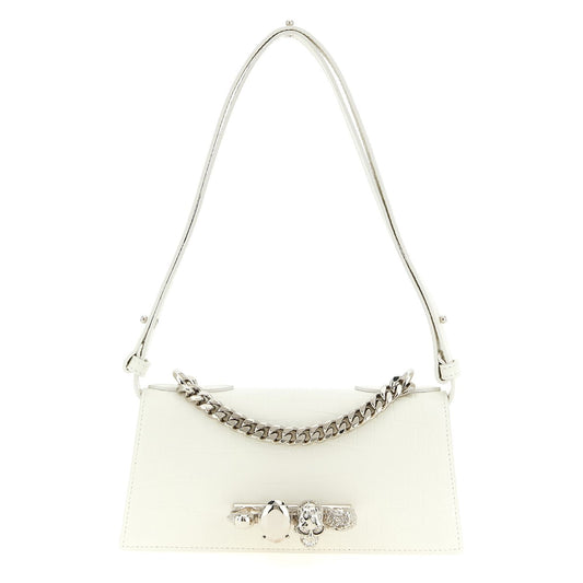 Alexander McQueen White Calfskin Shoulder Bag