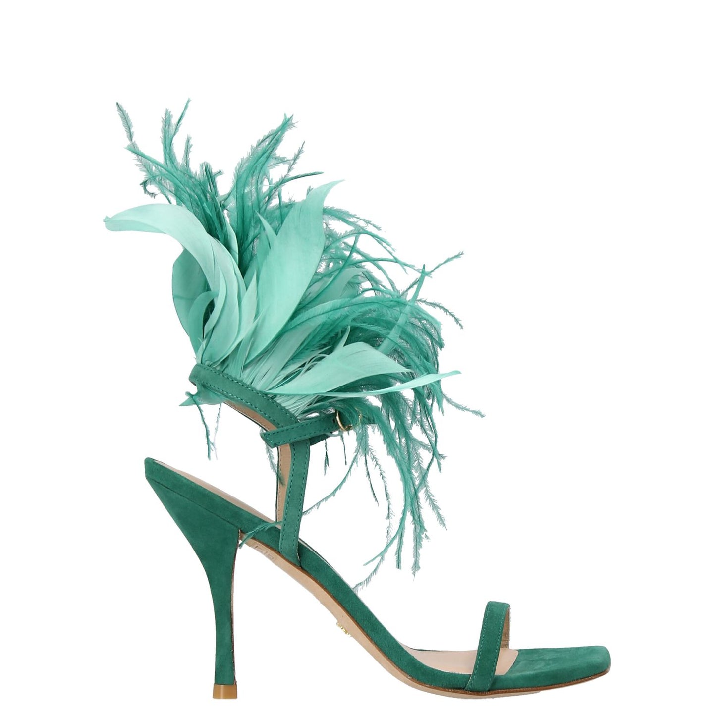 Stuart Weitzman Bicolor Suede Leather Stiletto Heel Sandals
