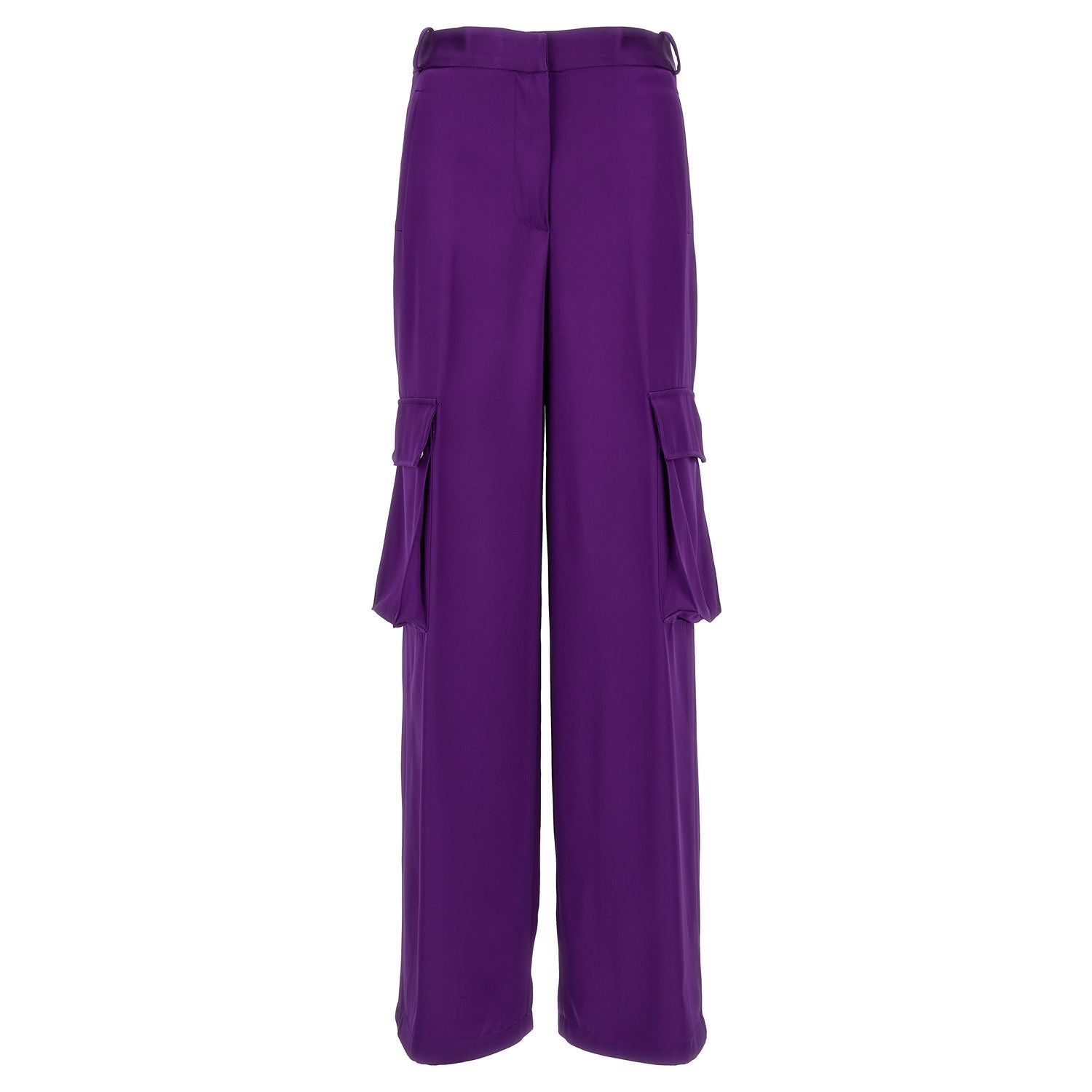 Versace Purple Viscose Cargo Pants