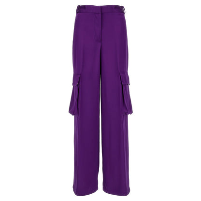 Versace Purple Viscose Cargo Pants