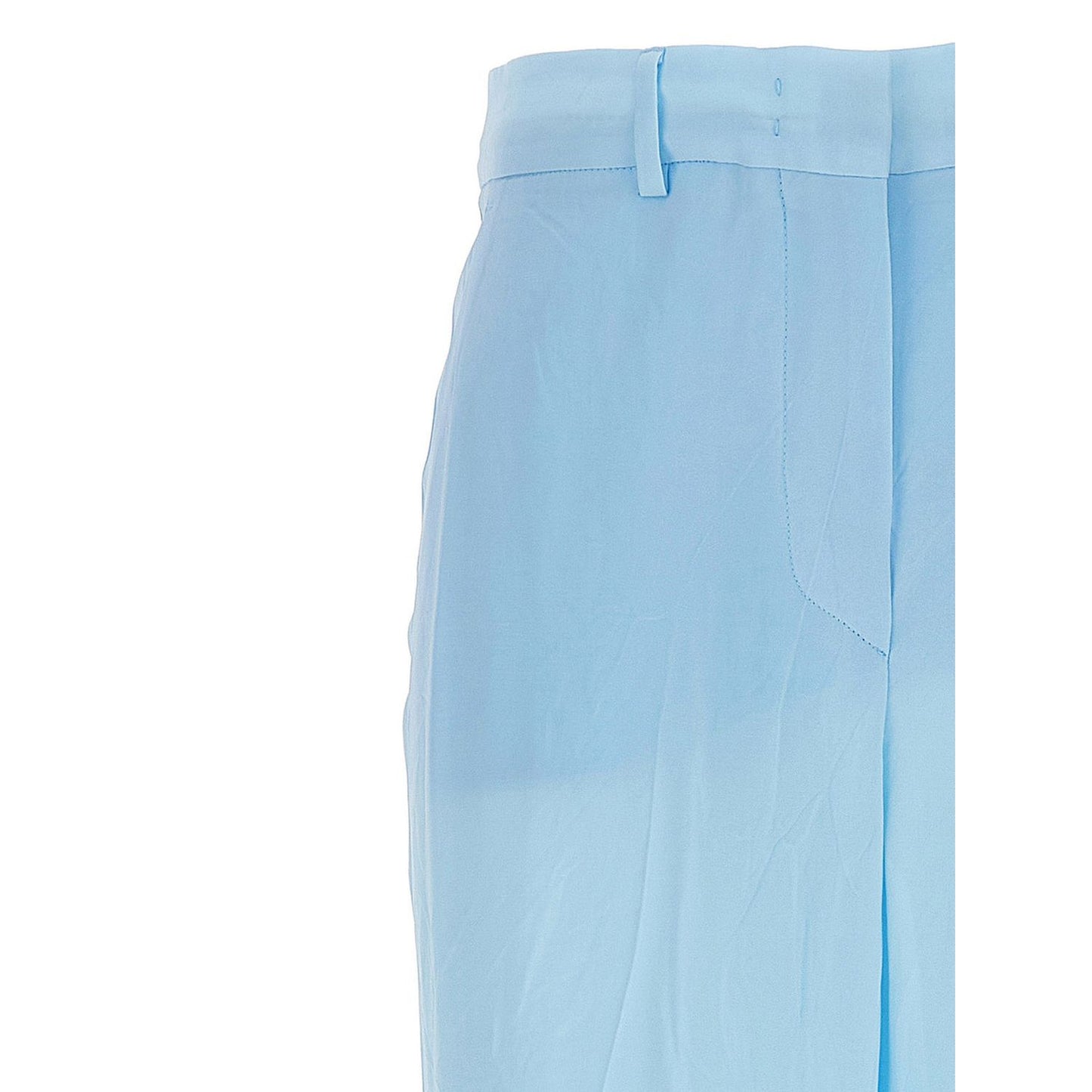 Sportmax Blue Viscose Casual Pants