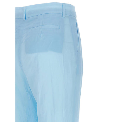 Sportmax Blue Viscose Casual Pants