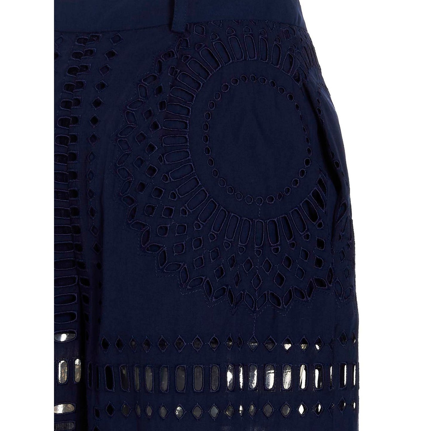 Alberta Ferretti Blue Cotton Casual Pants