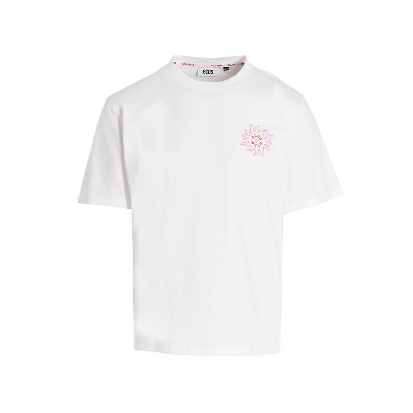 GCDS White Cotton T-Shirt