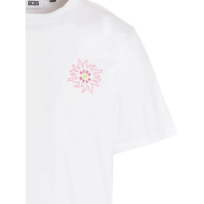 GCDS White Cotton T-Shirt