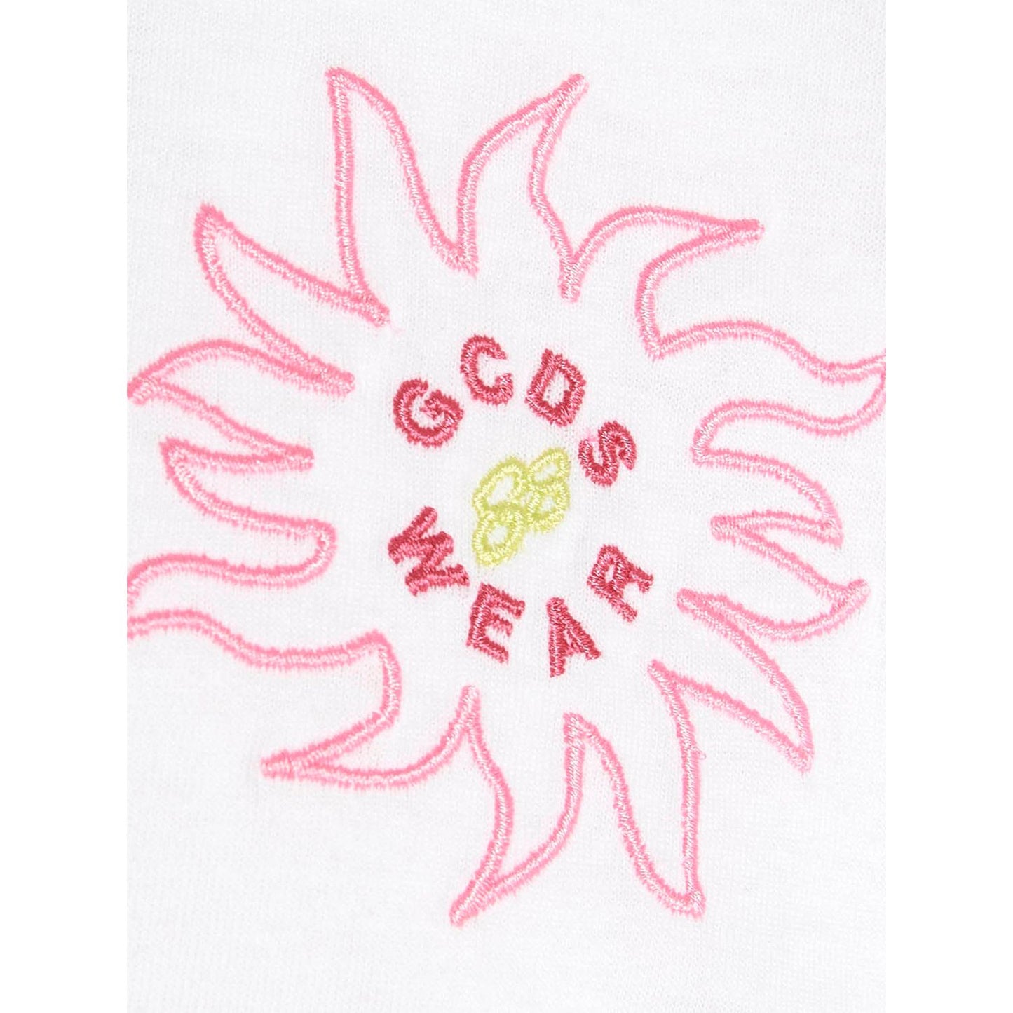 GCDS White Cotton T-Shirt