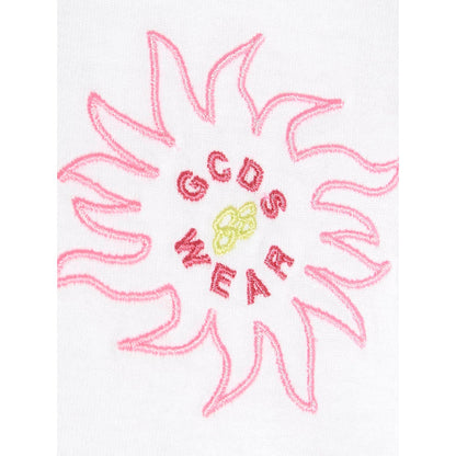 GCDS White Cotton T-Shirt