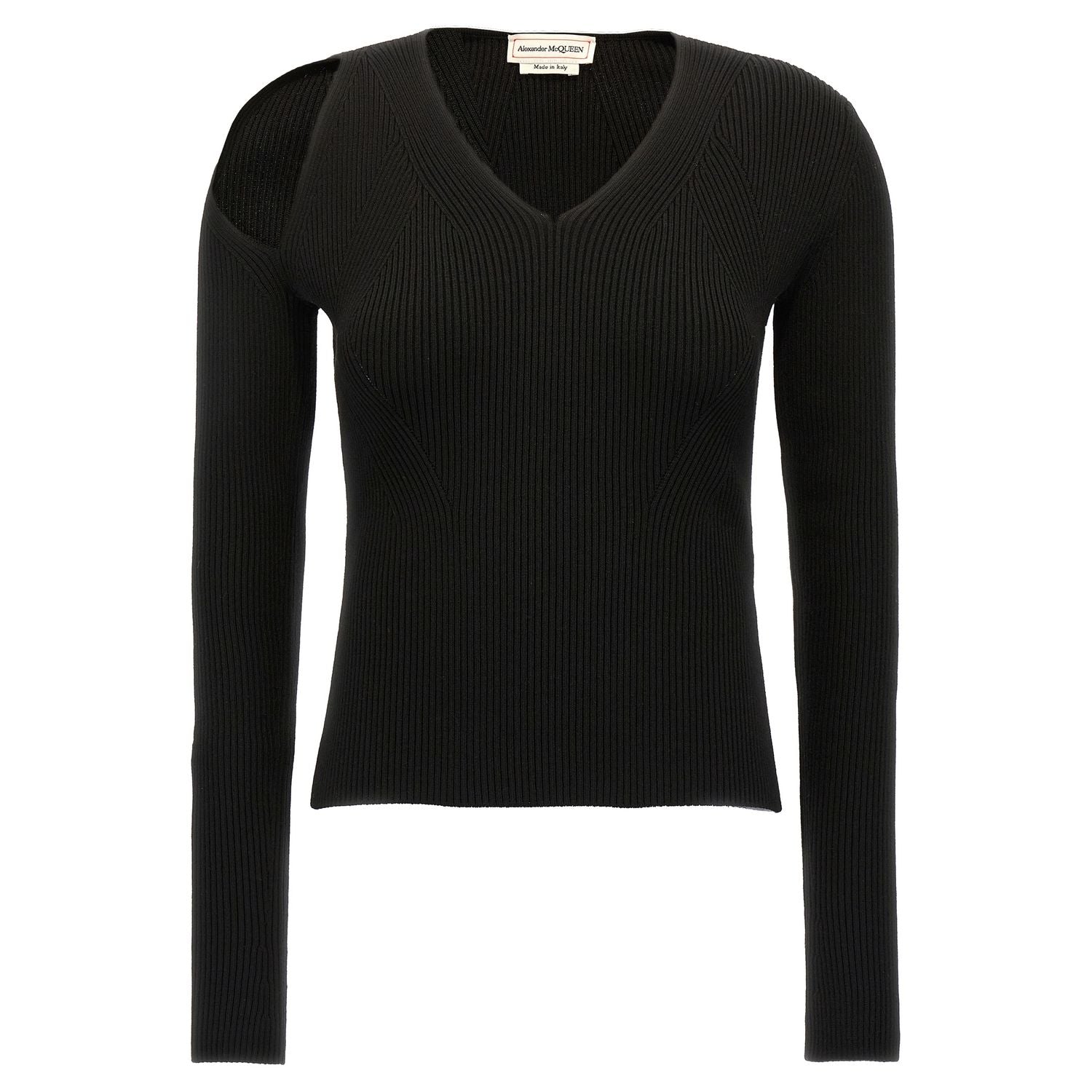 Alexander McQueen Black Wool Cardigan