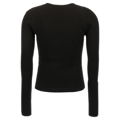 Alexander McQueen Black Wool Cardigan