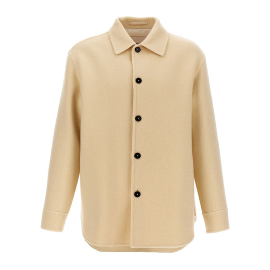 Jil Sander Beige Virgin Wool Coat