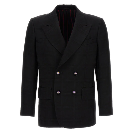 Etro Black Virgin Wool Blazer