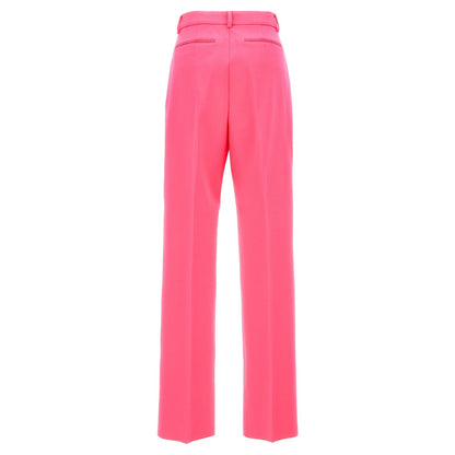 Sportmax Fuchsia Virgin Wool Casual Pants