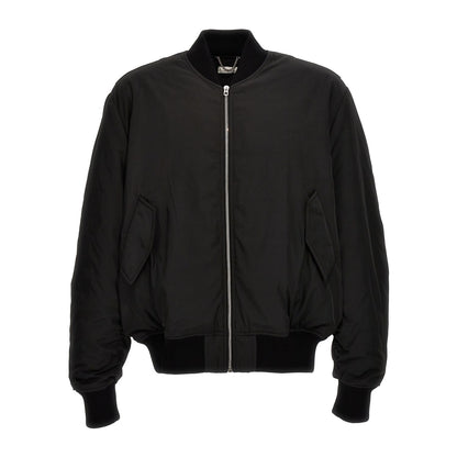 1989 Studio Black Polyester Bomber
