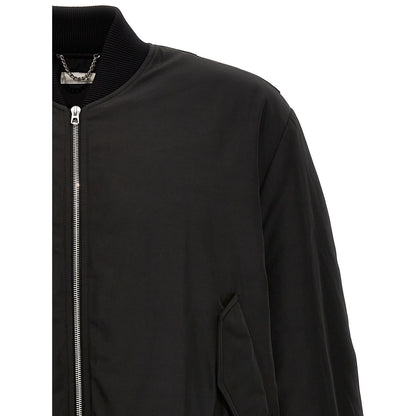 1989 Studio Black Polyester Bomber