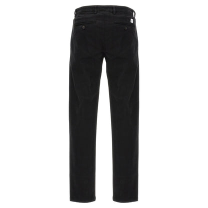 Department 5 Black Cotton Casual Pants