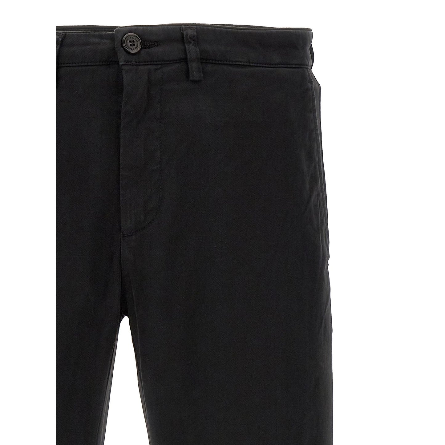 Department 5 Black Cotton Casual Pants