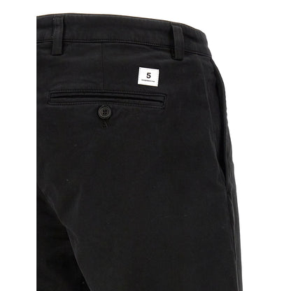 Department 5 Black Cotton Casual Pants