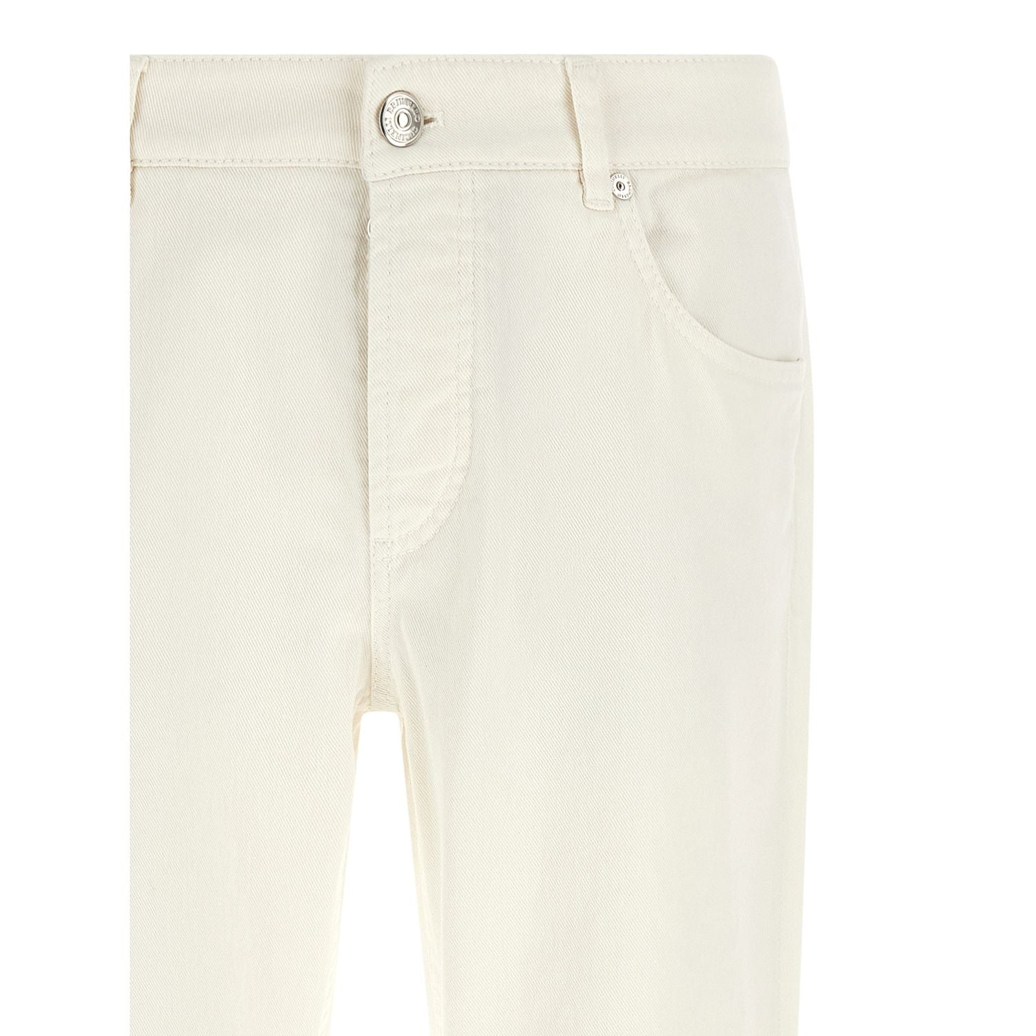Brunello Cucinelli White Cotton Jeans Denim